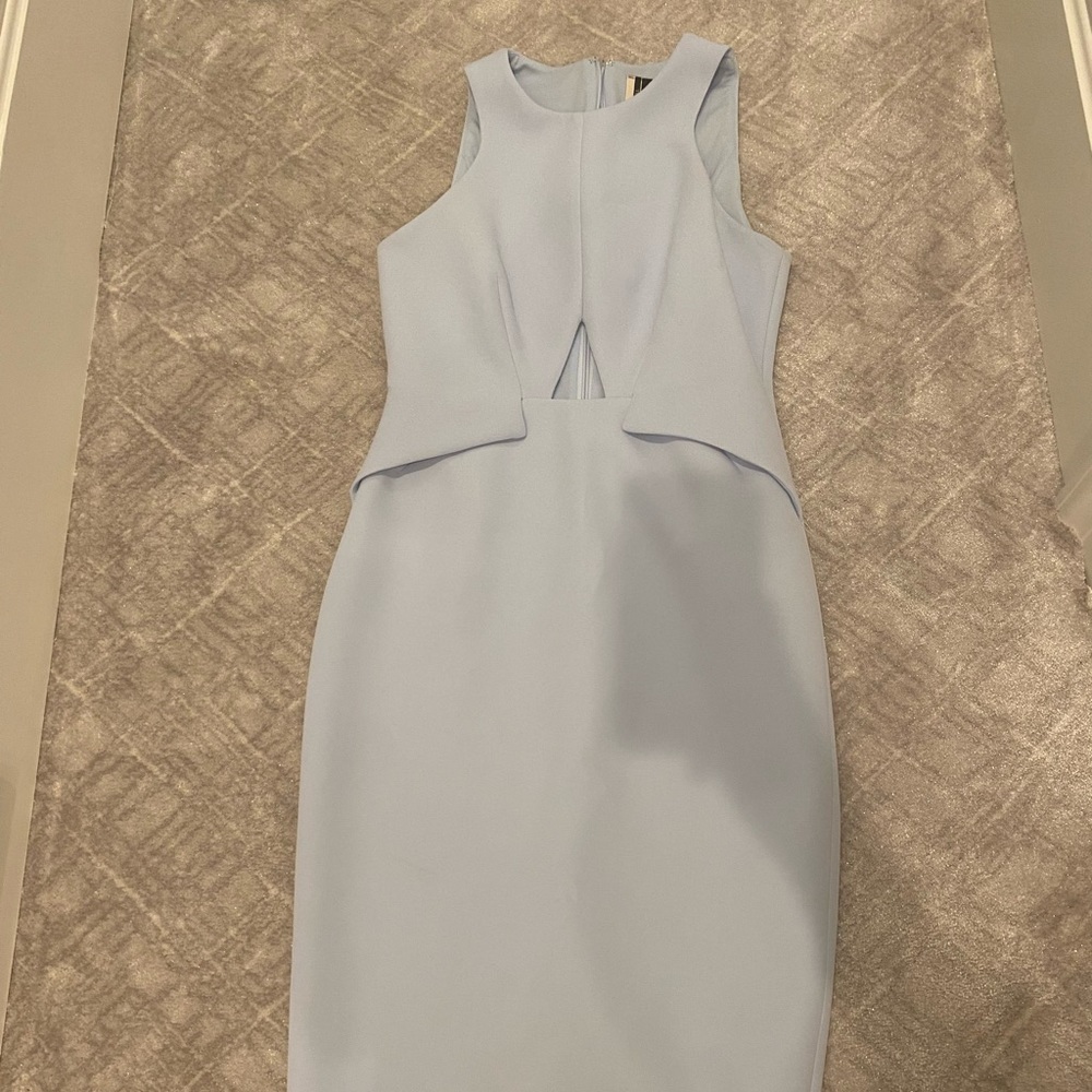 Top shop light blue cut out midi dress